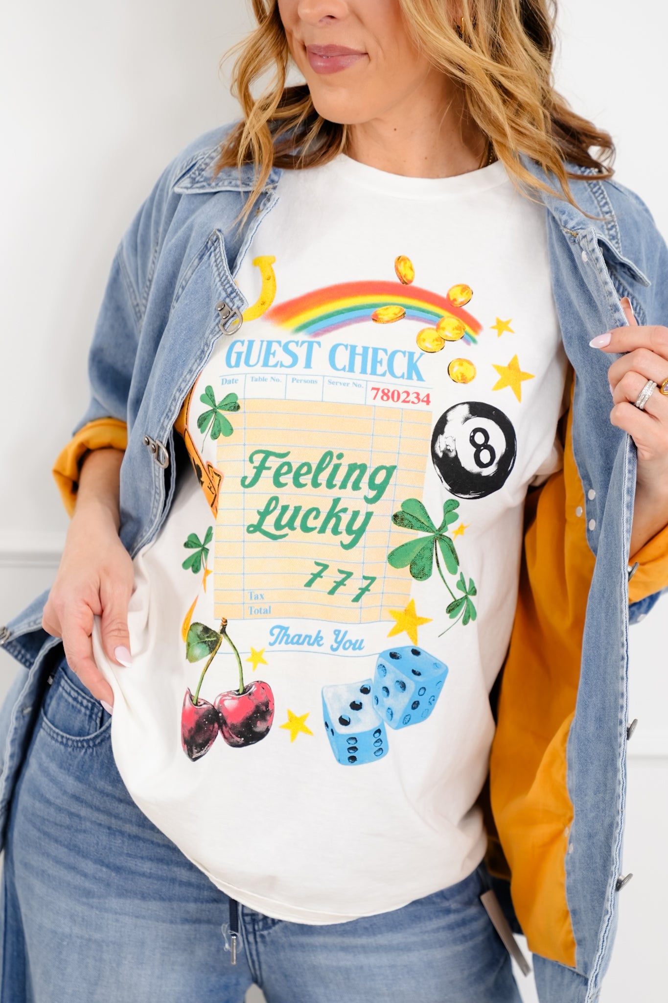 Short Sleeve "Feeling Lucky" Graphic Tee