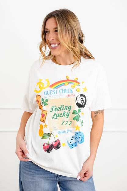 Short Sleeve "Feeling Lucky" Graphic Tee