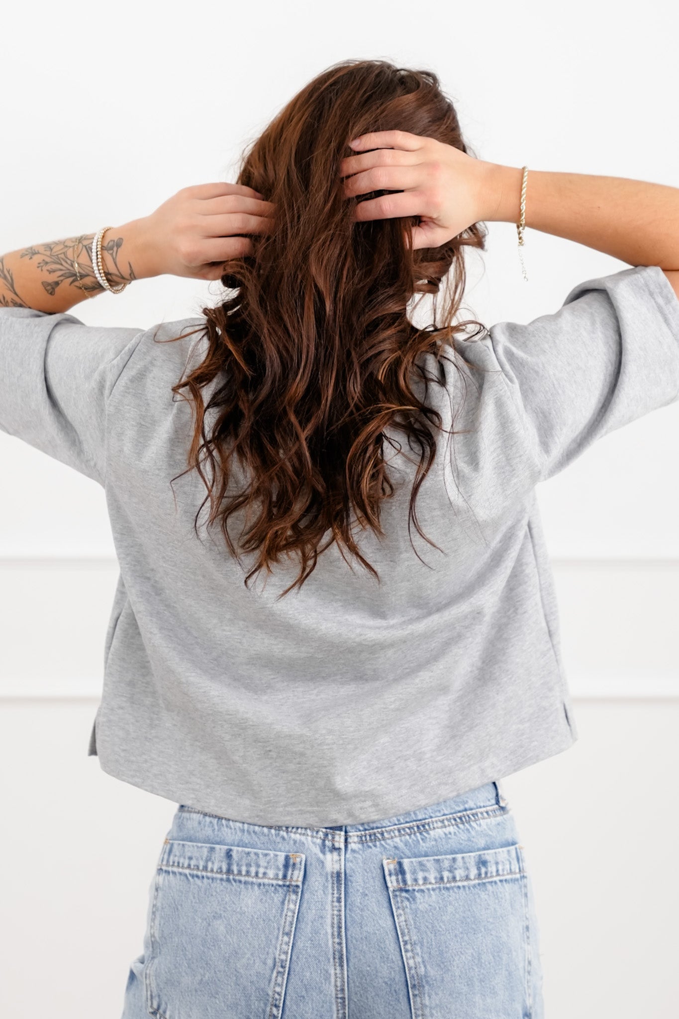 Plus/Reg The Marlow Nico Threads Solid Short Sleeve Crew Neck Top