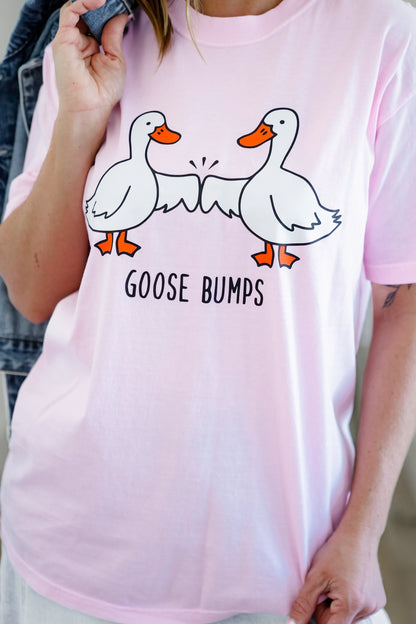 Plus/Reg Short Sleeve "Goose Bumps" Graphic Tee