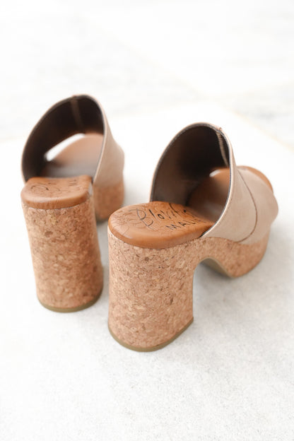 Restock! Blowfish Poznan Chunky Cork Platform Heel Slides