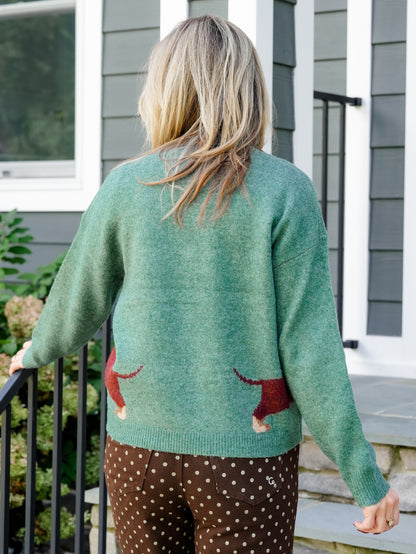 Dachshund Long Sleeve Button Down Cardigan