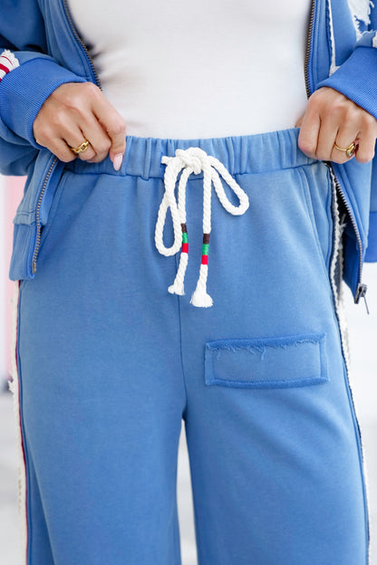 POL Elastic Waist Joggers with Star Print