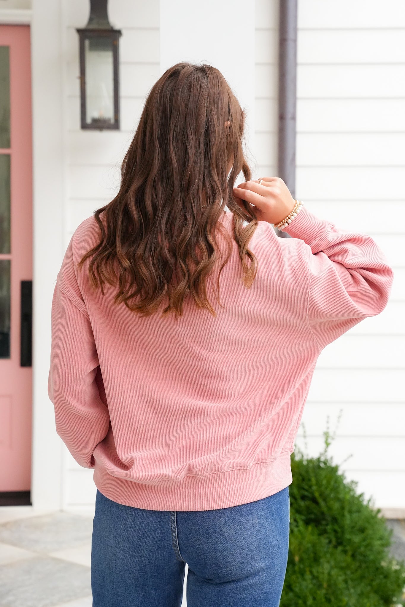 Corduroy Long Sleeve Pullover Top