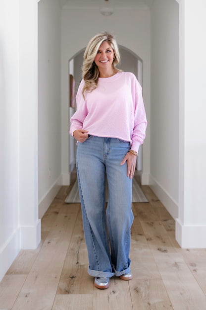 Long Sleeve Open Back Knit Sweater