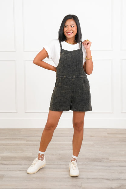 Door Buster! Zenana Washed Double Gauze Tie Back Rompers