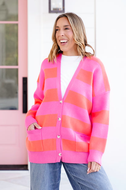 Long Sleeve V-Neck Button Down Cardigan