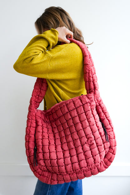 Door Buster! Premium Oversized Quilted Carryall Crossbody Bag