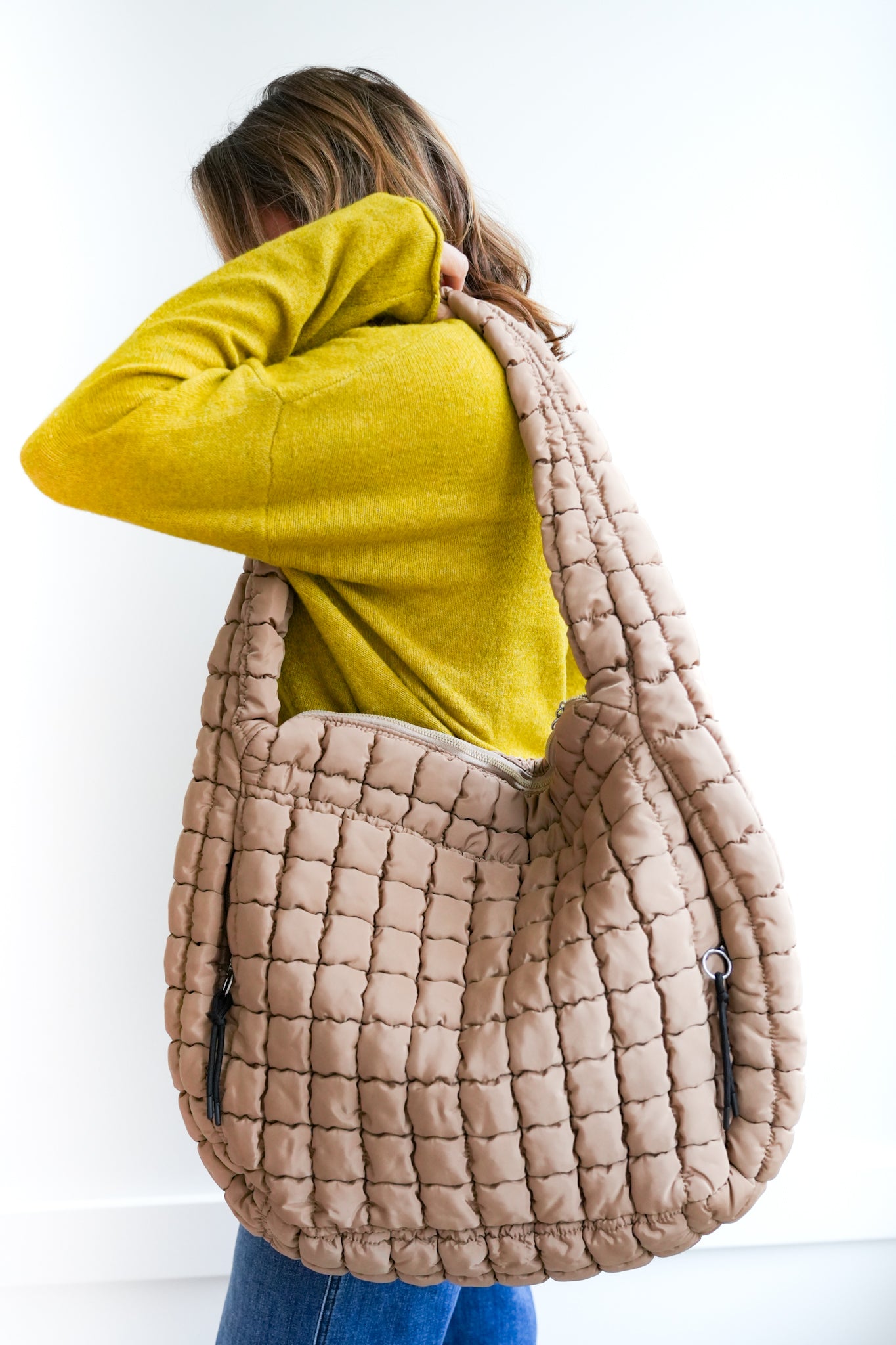 Door Buster! Premium Oversized Quilted Carryall Crossbody Bag