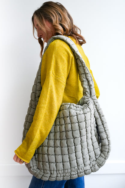 Door Buster! Premium Oversized Quilted Carryall Crossbody Bag