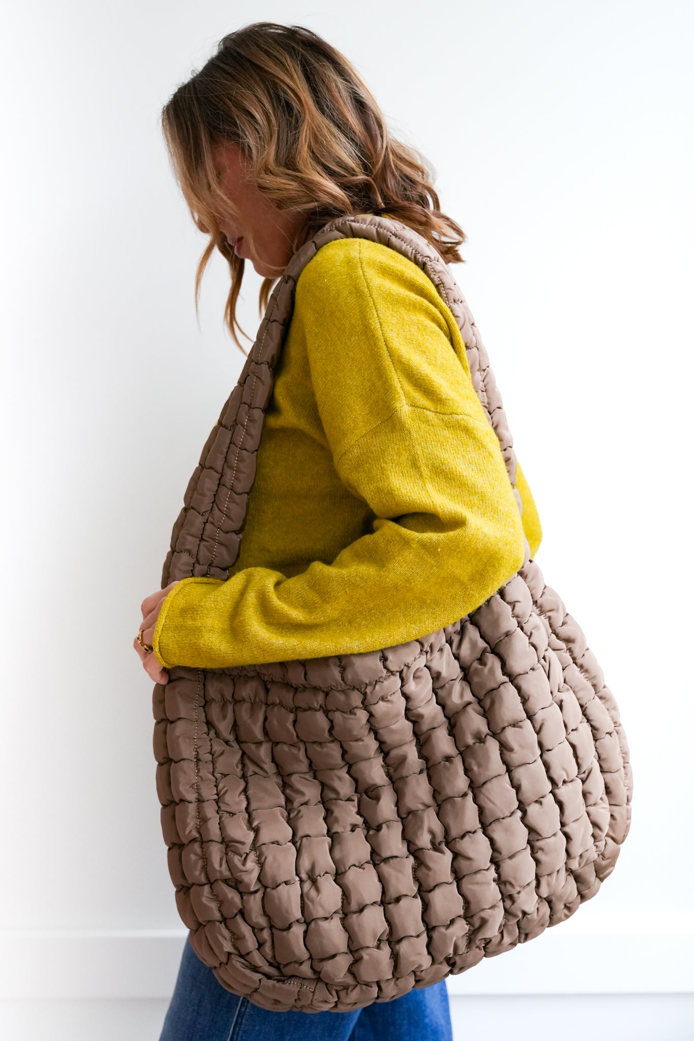 Door Buster! Premium Oversized Quilted Carryall Crossbody Bag