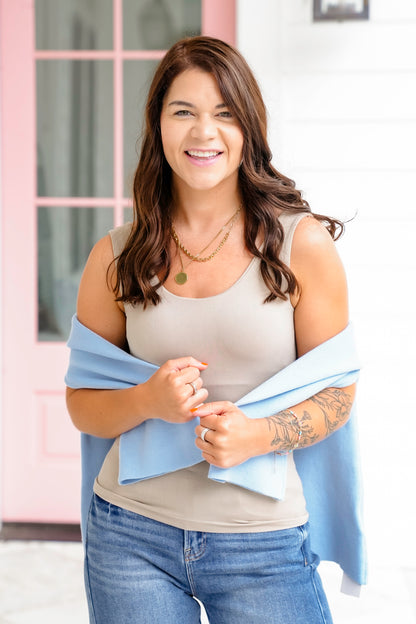 Door Buster! Zenana Seamless Tank Top with Built in Bra