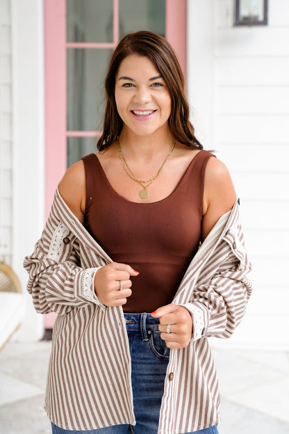 Door Buster! Zenana Seamless Tank Top with Built in Bra