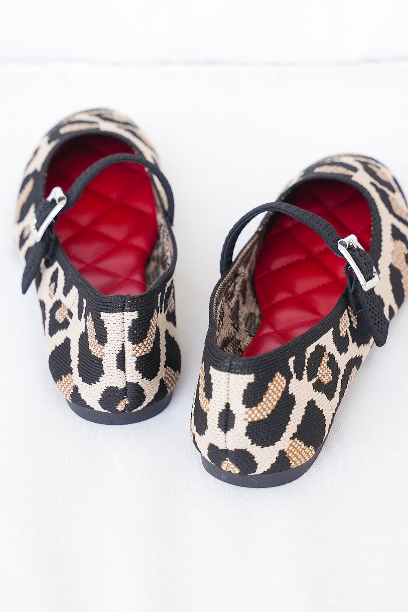 MIA Animal Print Mary Jane Flats with Buckle Strap