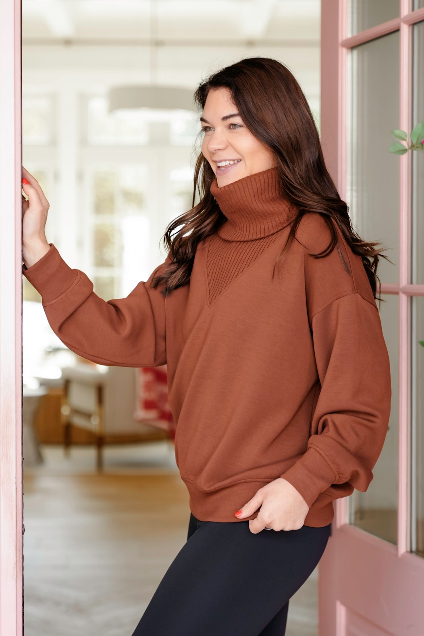 Long Sleeve Ribbed Turtleneck Pullover