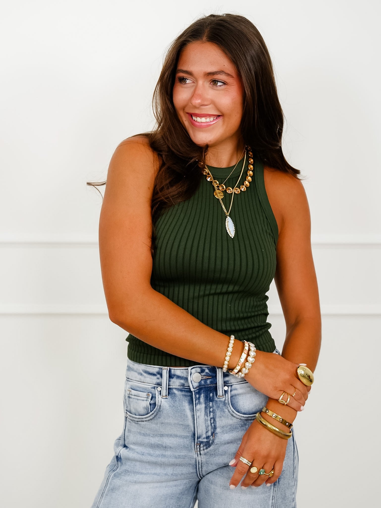 Door Buster! Zenana Seamless Ribbed Crop Tank Top - Freckled Poppy