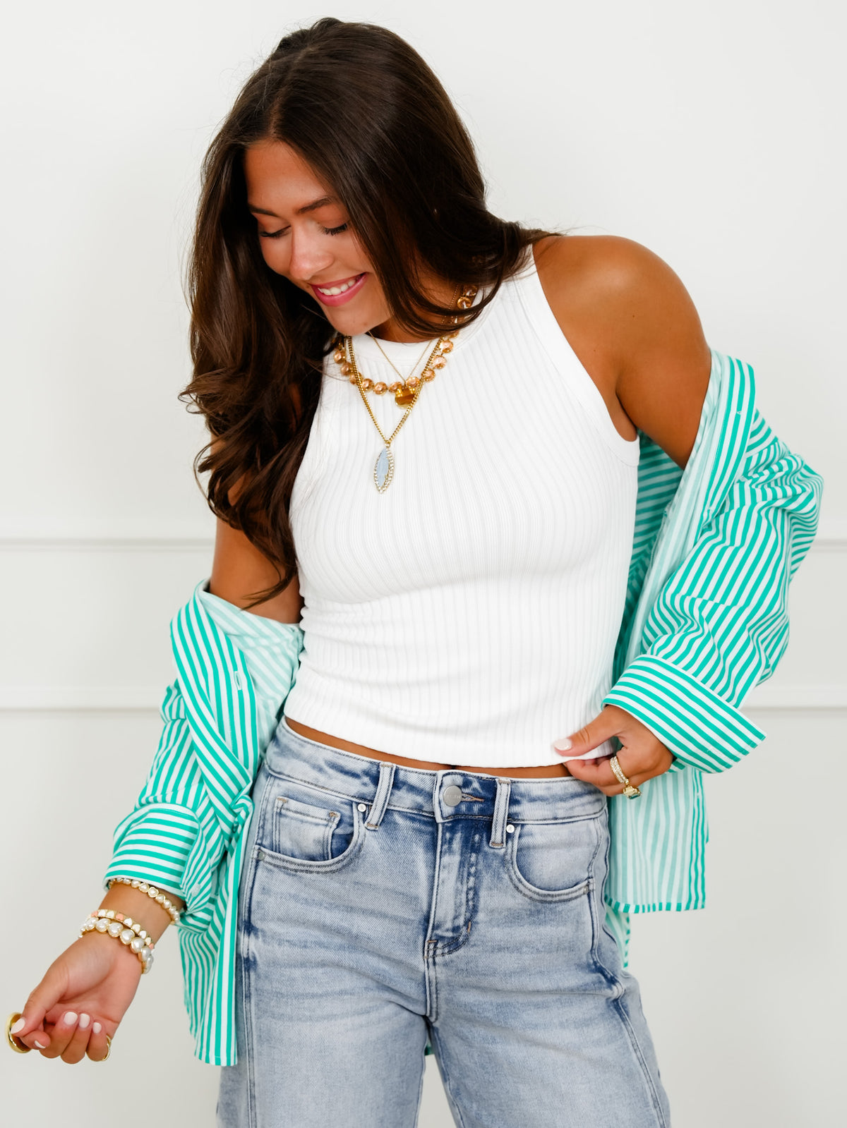 Door Buster! Zenana Seamless Ribbed Crop Tank Top - Freckled Poppy