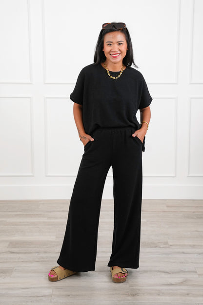 Door Buster! Zenana Cotton Slub Top and Pants Set