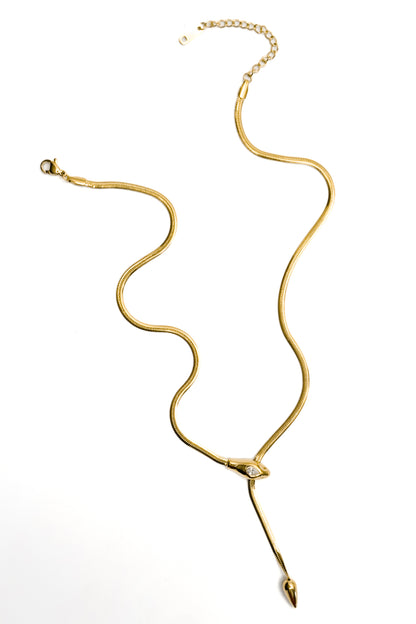 Gildora Serpent Y Lariat Necklace