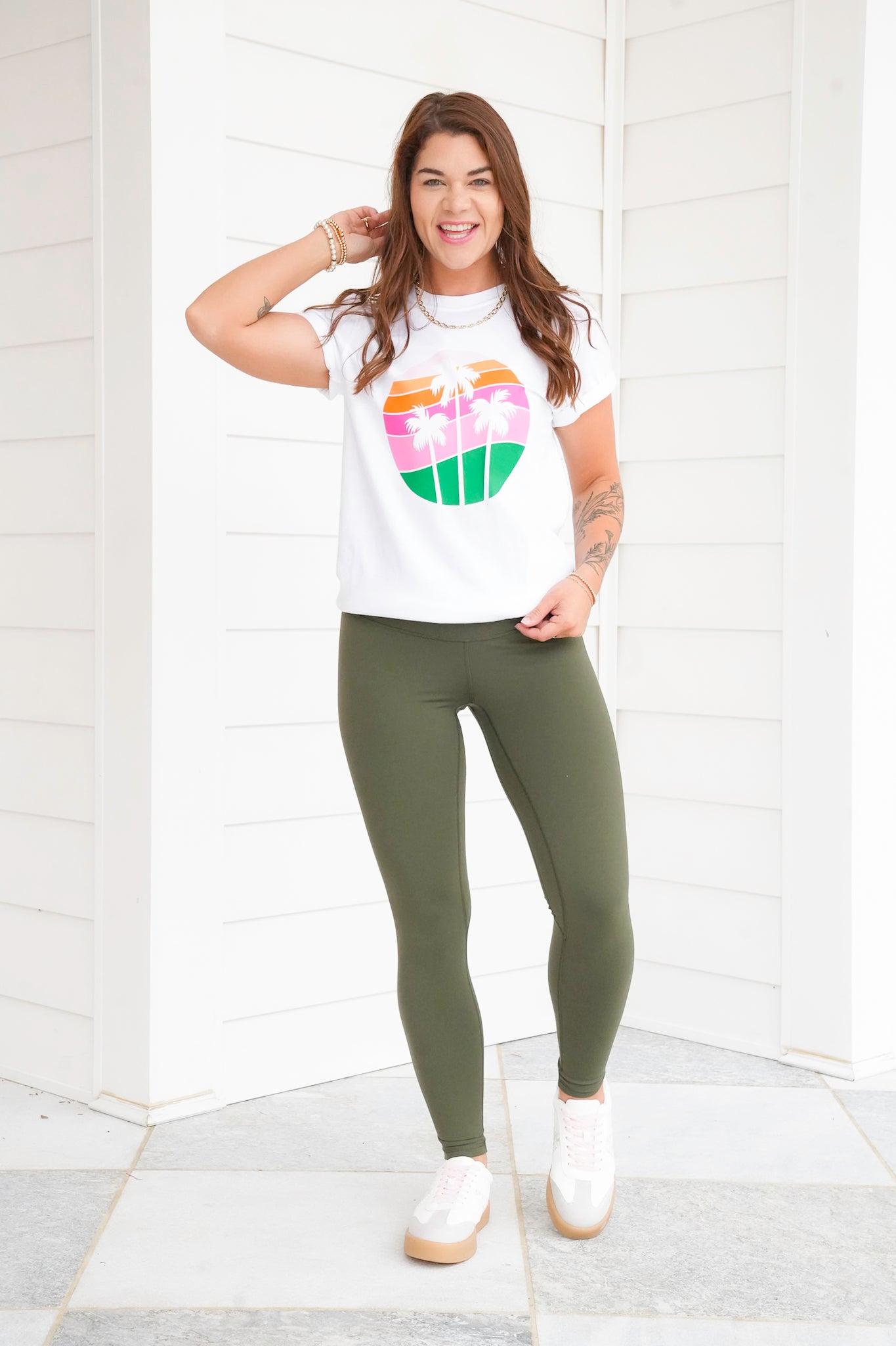 Plus/Reg Solid High Waist Leggings