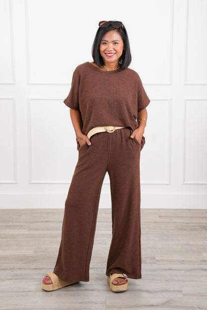 Door Buster! Zenana Cotton Slub Top and Pants Set
