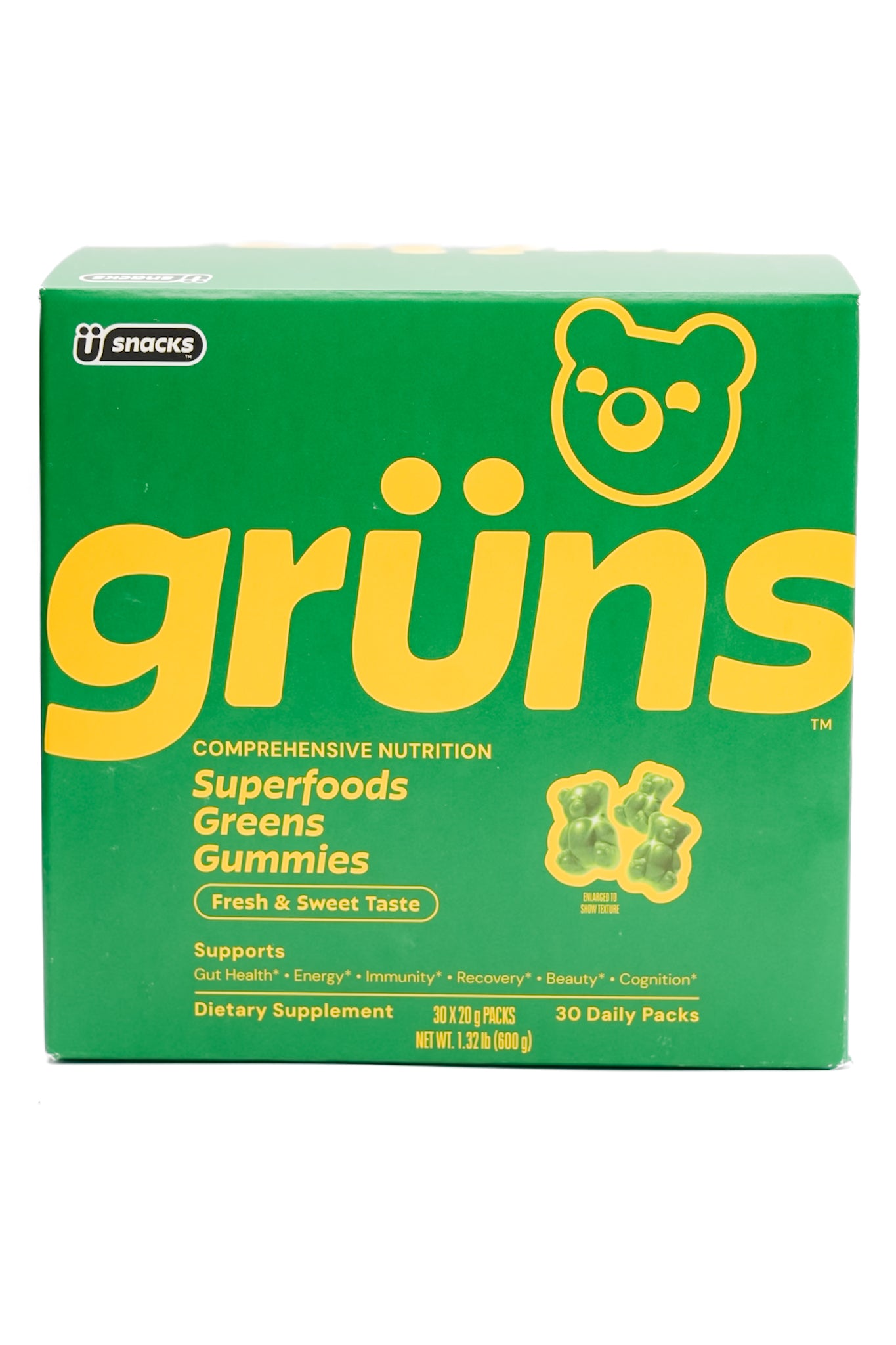 Restock! Grüns Adult Superfood Greens Gummies *Final Sale*