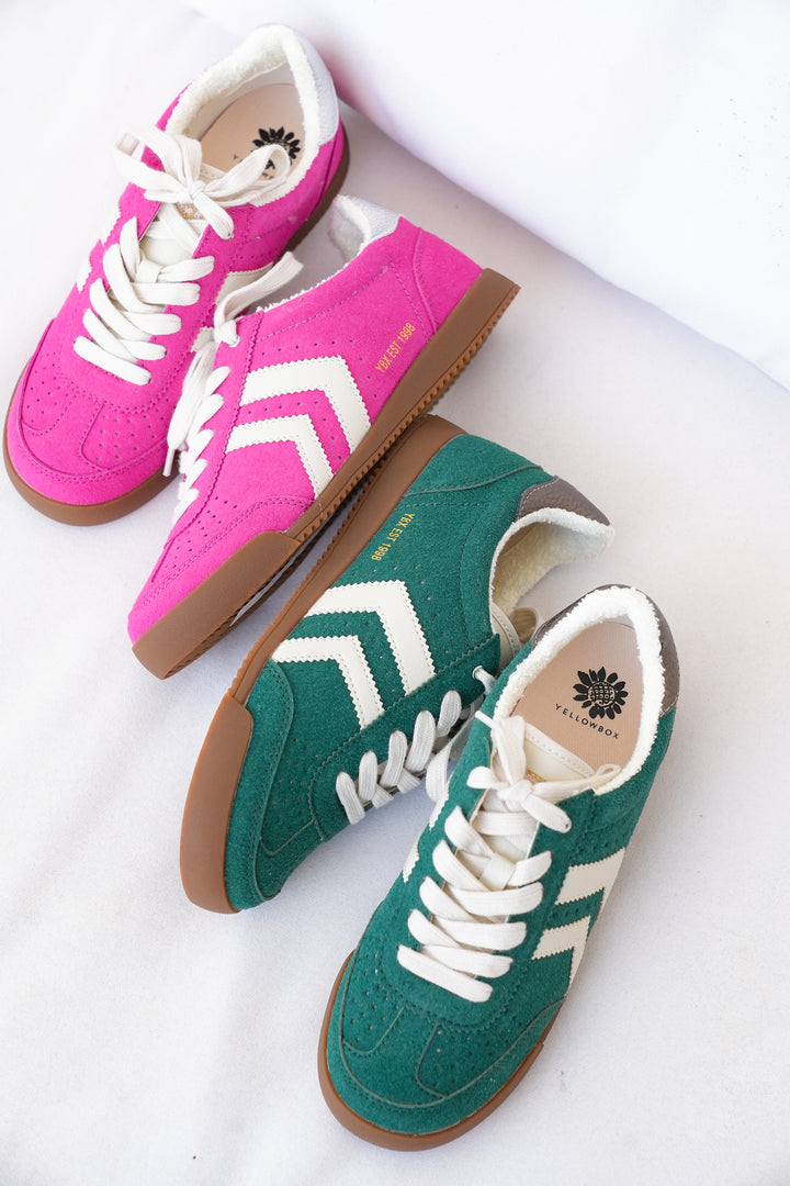 Yellow Box Retro Low-Top Sneaker with Rubber Sole