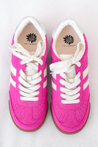 Yellow Box Retro Low-Top Sneaker with Rubber Sole