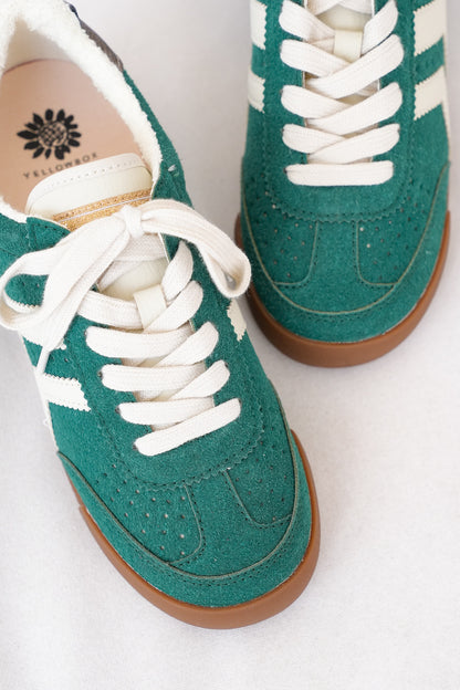 Yellow Box Retro Low-Top Sneaker with Rubber Sole
