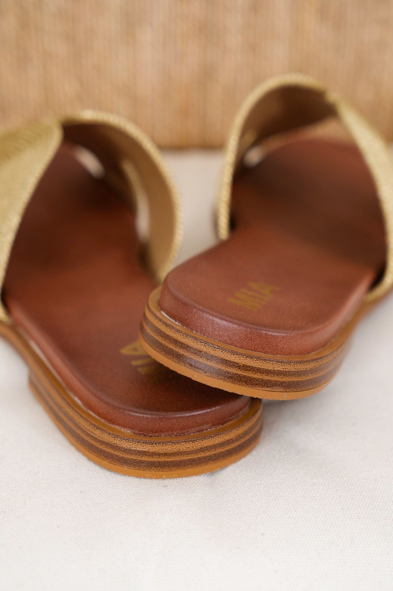 MIA Elegant Slip On Sandal with Woven Detailing