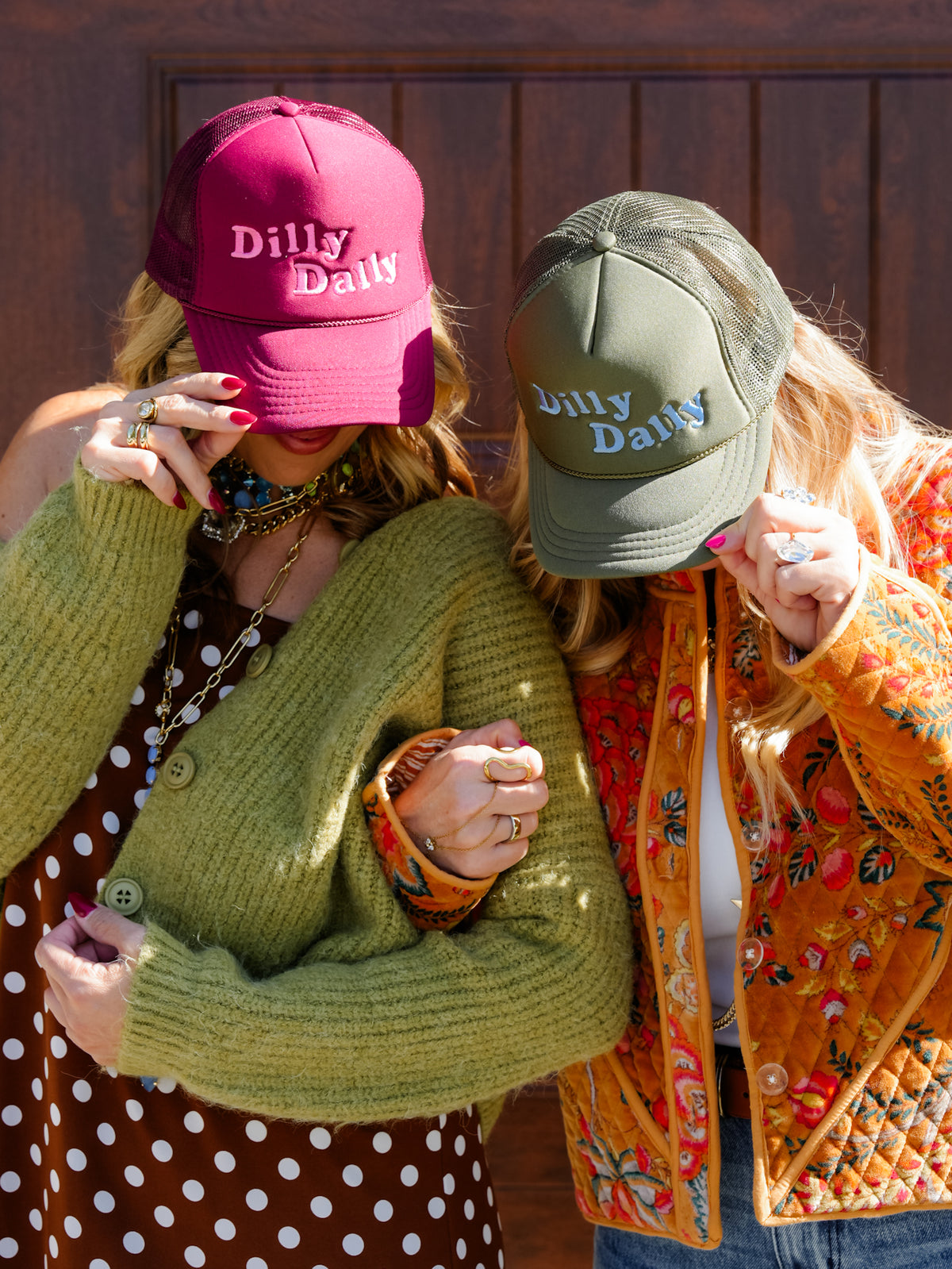 Dilly Dally Trucker Hat With Snap Back
