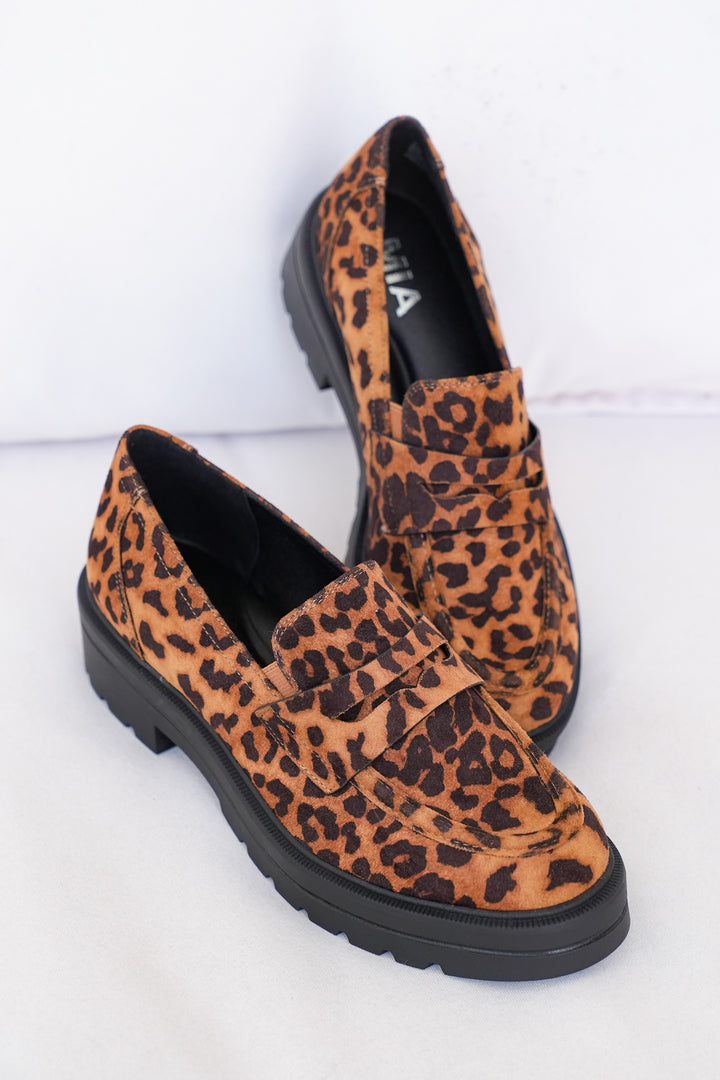 MIA Chunky Animal Print Platform Loafer