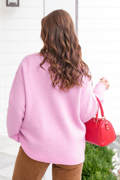 Plus/Reg Long Sleeve Gingerbread Man Pullover Sweater