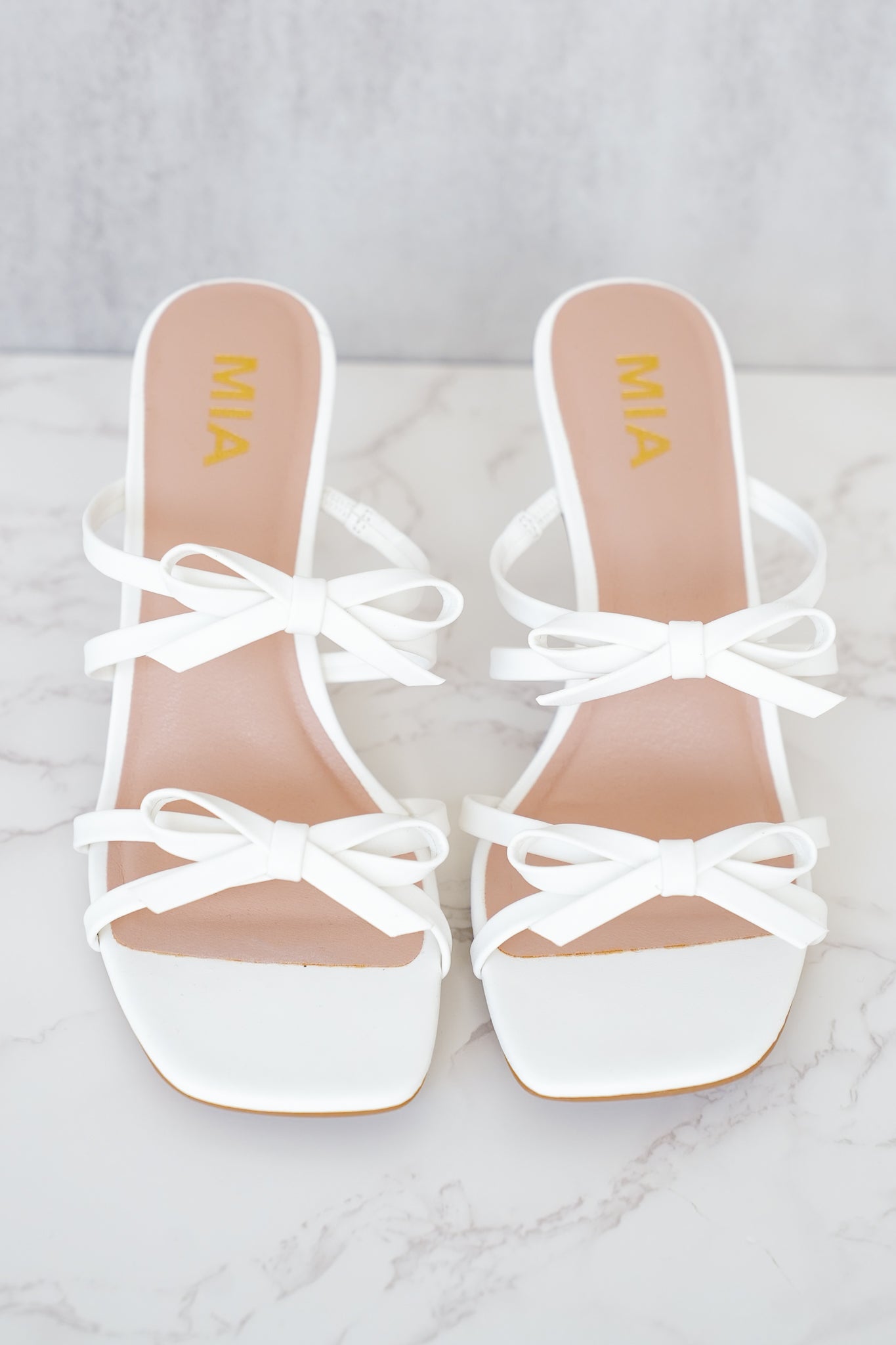 MIA Strappy High Heel Sandals with Bow Detail