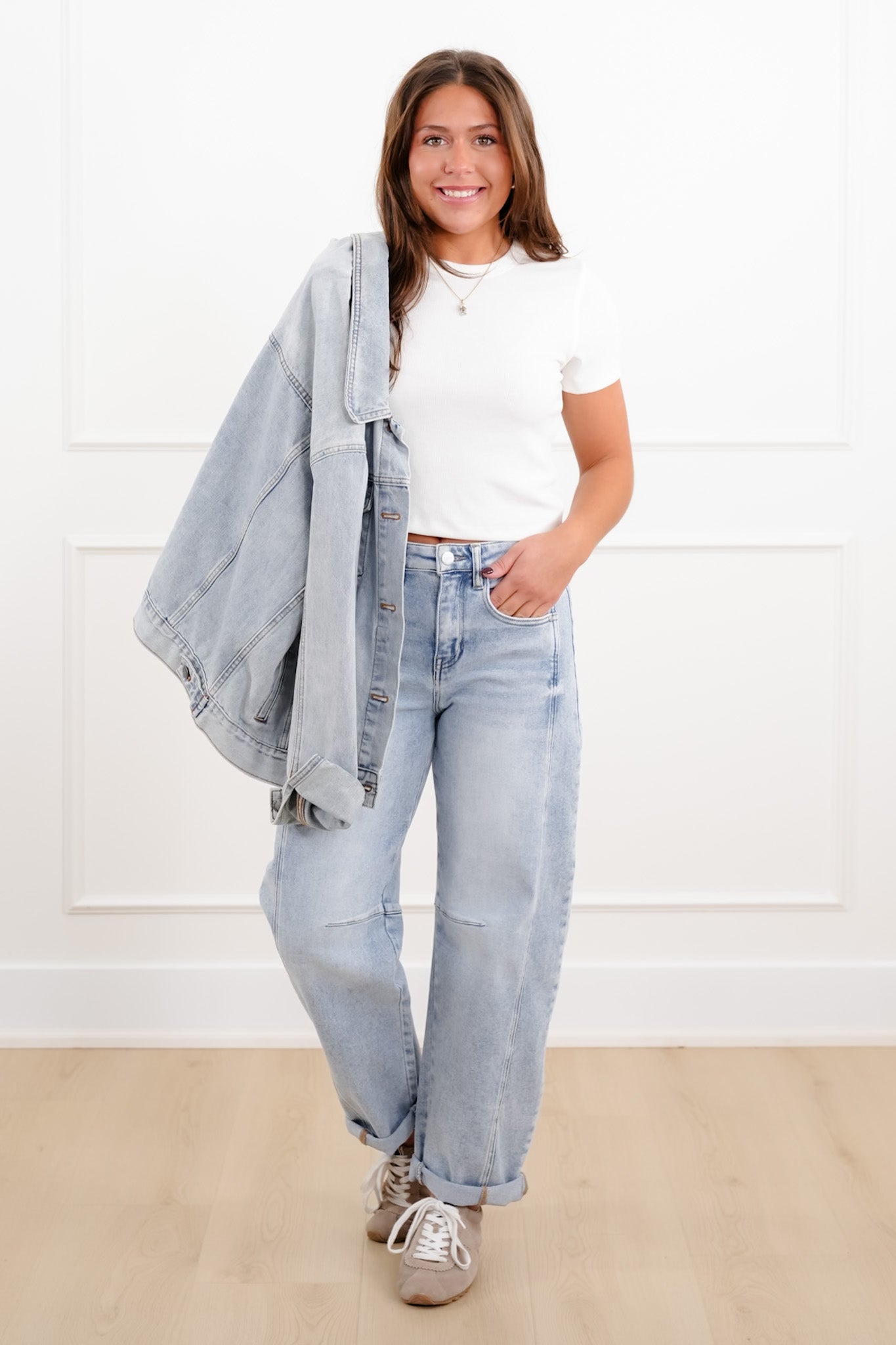 Short Sleeve Ribbed Knit Crop Tee