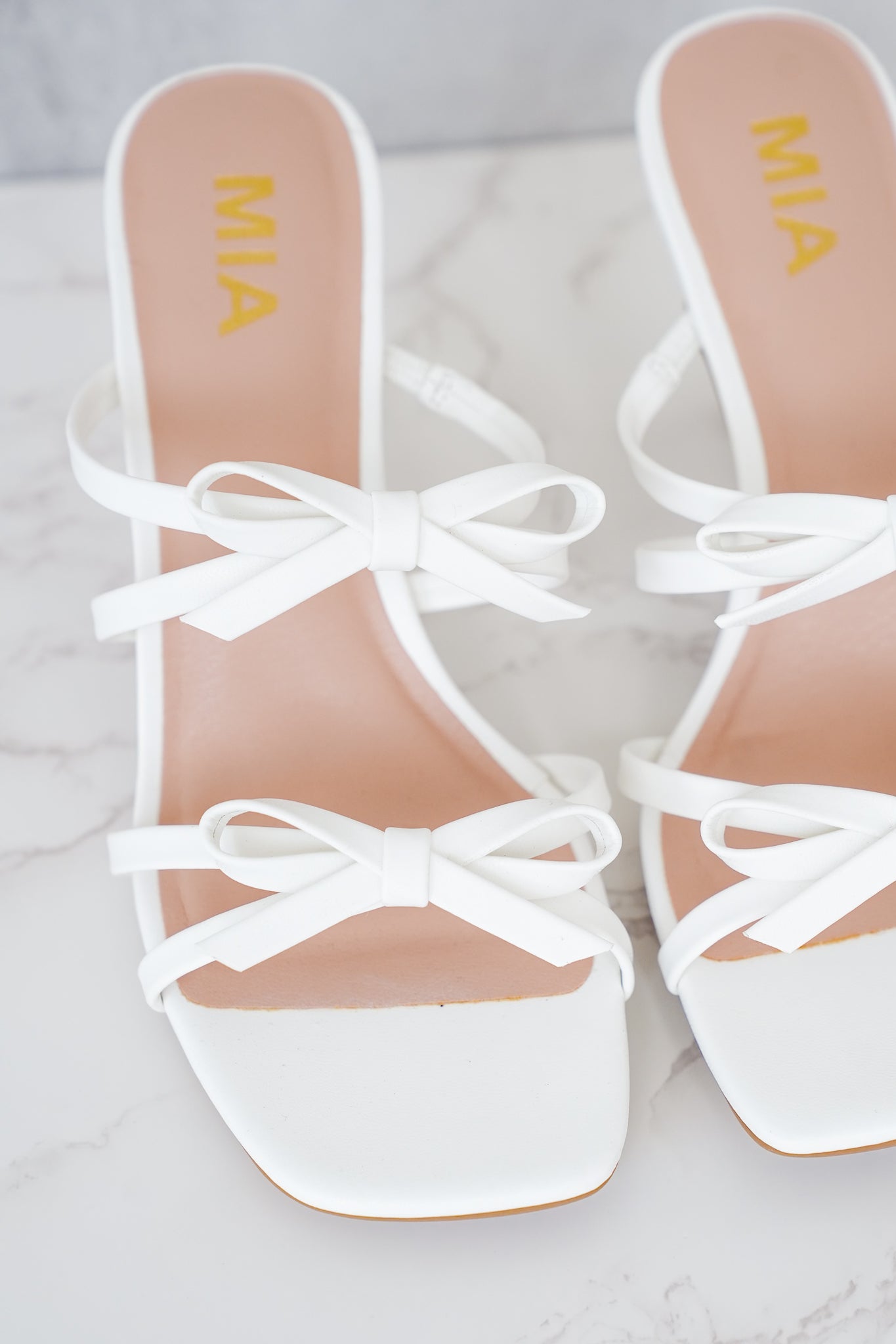 MIA Strappy High Heel Sandals with Bow Detail