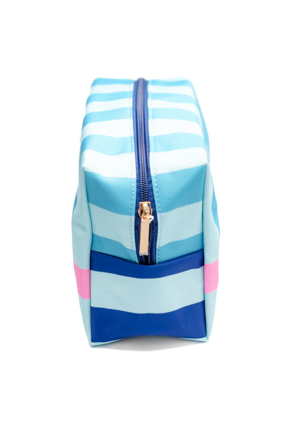 "SPF" Large Turquoise Zip Pouch