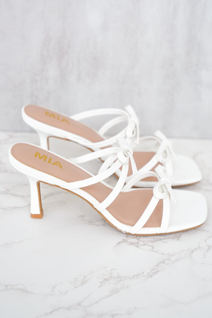 MIA Strappy High Heel Sandals with Bow Detail
