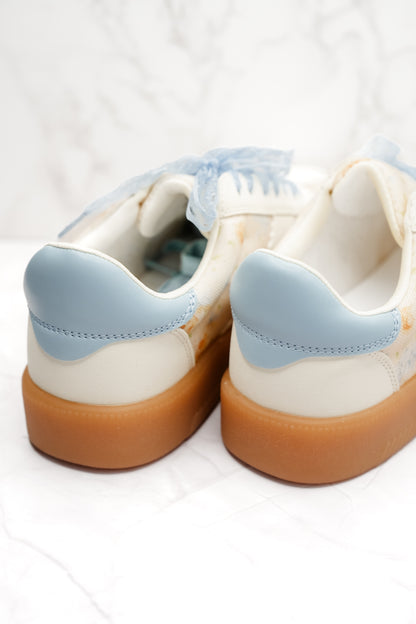 MIA Floral Print Mixed Material Sneaker