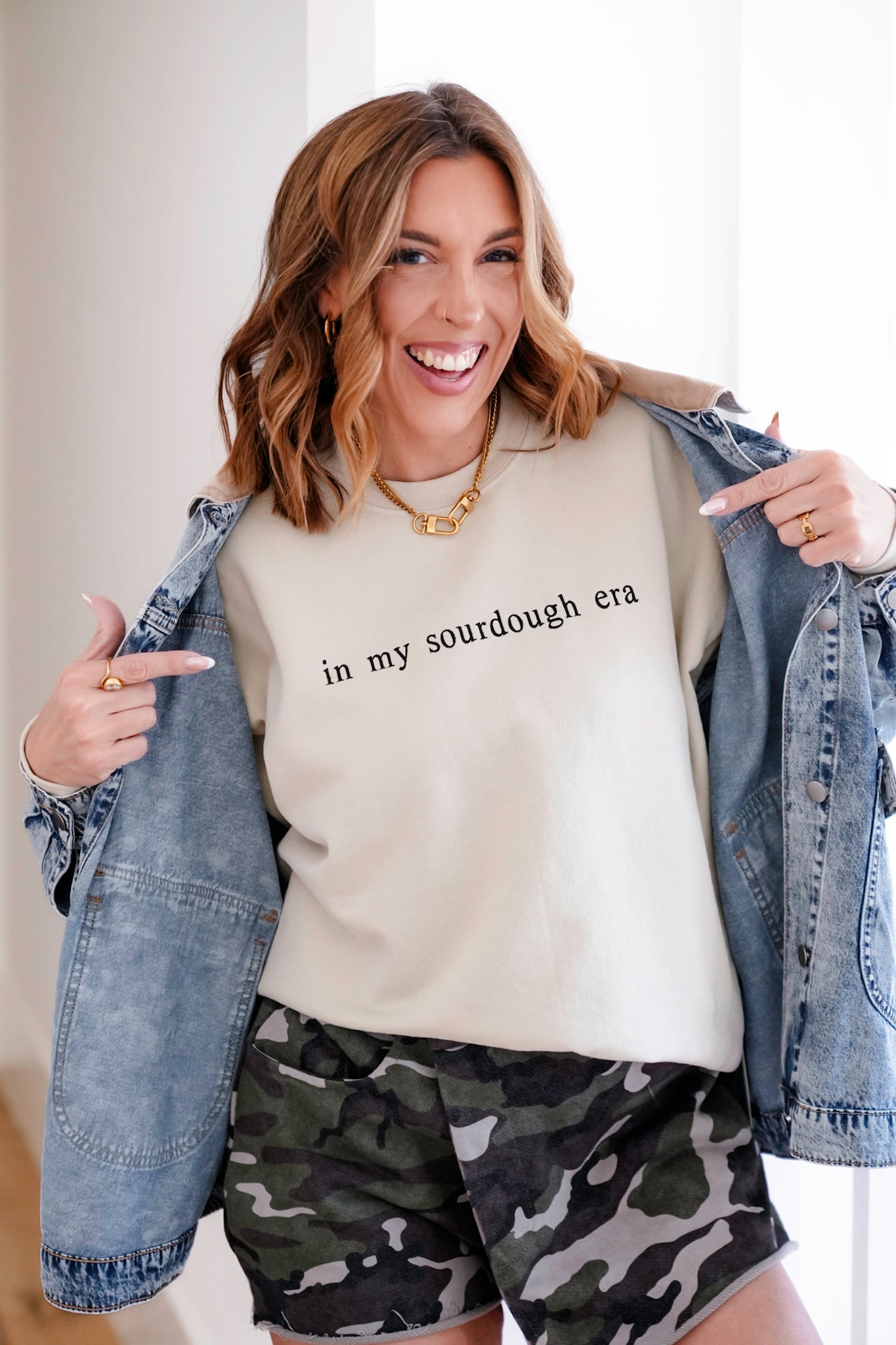 Plus/Reg Long Sleeve "In My Sourdough Era" Graphic Sweatshirt