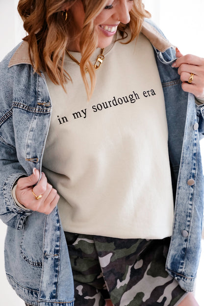 Plus/Reg Long Sleeve "In My Sourdough Era" Graphic Sweatshirt