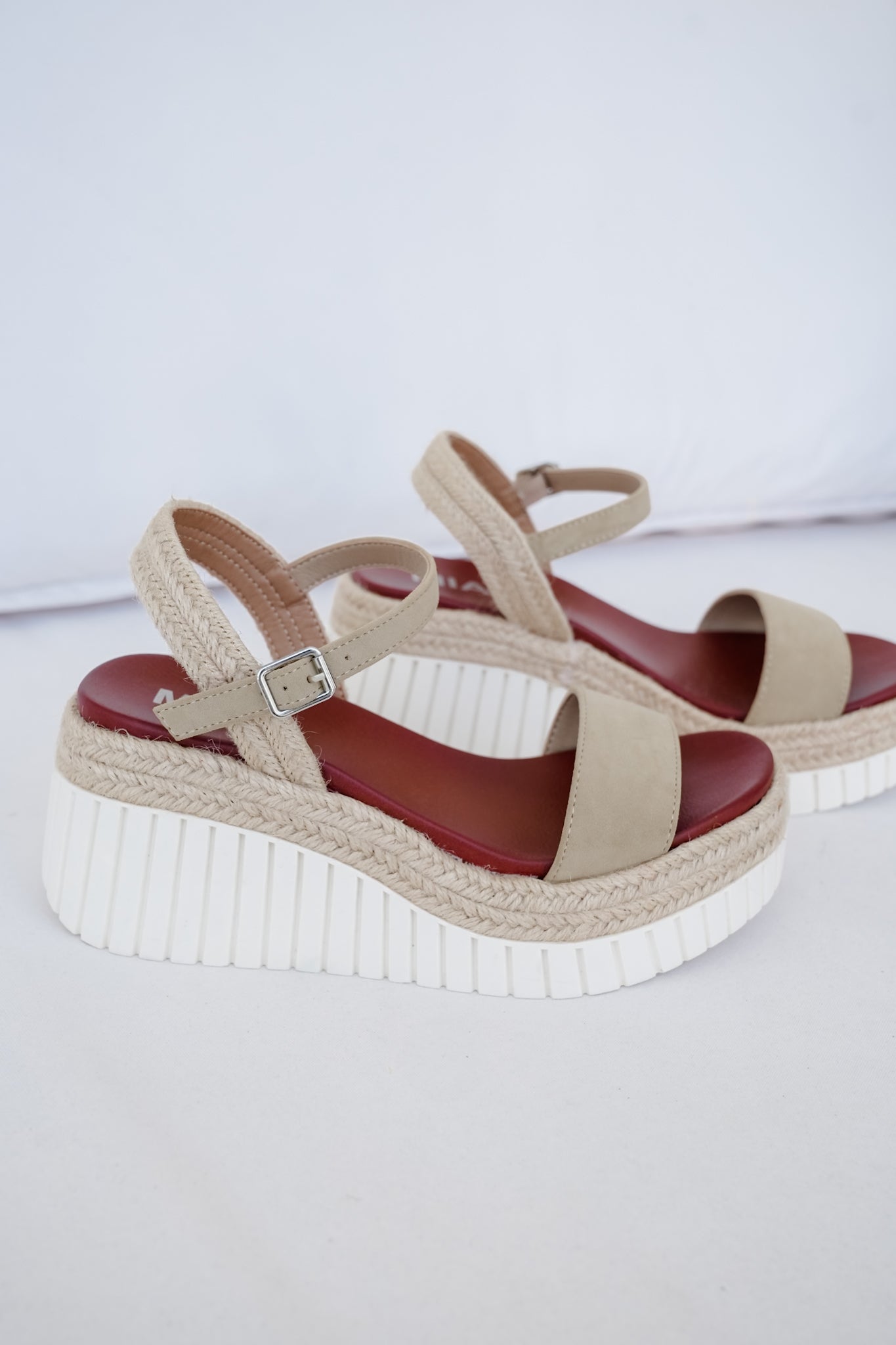 MIA Espadrille Platform Wedge Sandal with Adjustable Ankle Strap