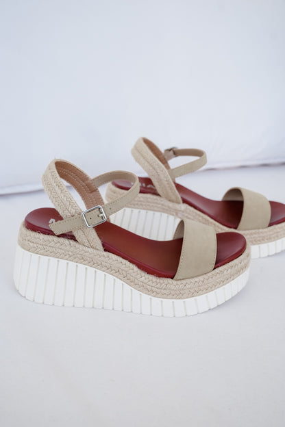 MIA Espadrille Platform Wedge Sandal with Adjustable Ankle Strap