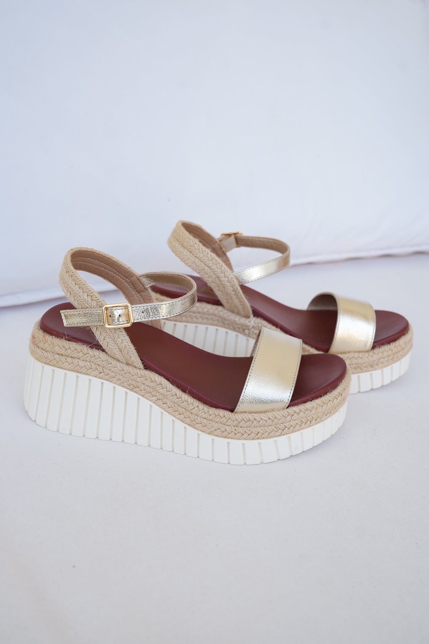 MIA Espadrille Platform Wedge Sandal with Adjustable Ankle Strap