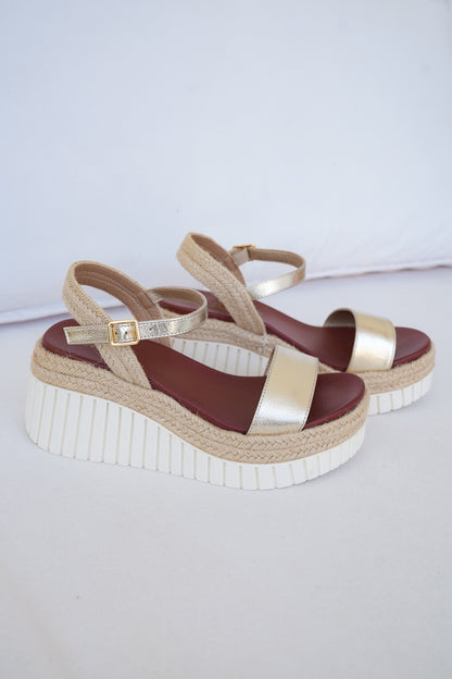 MIA Espadrille Platform Wedge Sandal with Adjustable Ankle Strap