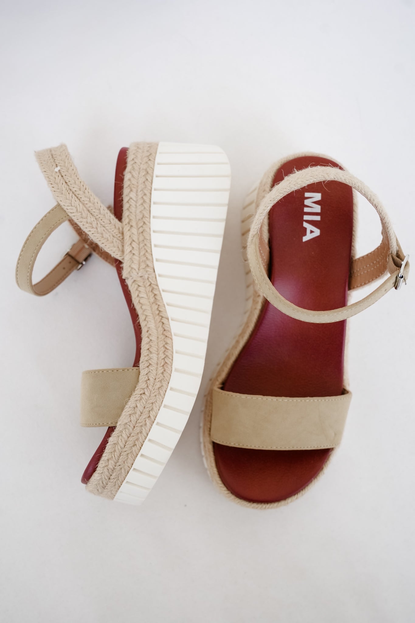 MIA Espadrille Platform Wedge Sandal with Adjustable Ankle Strap