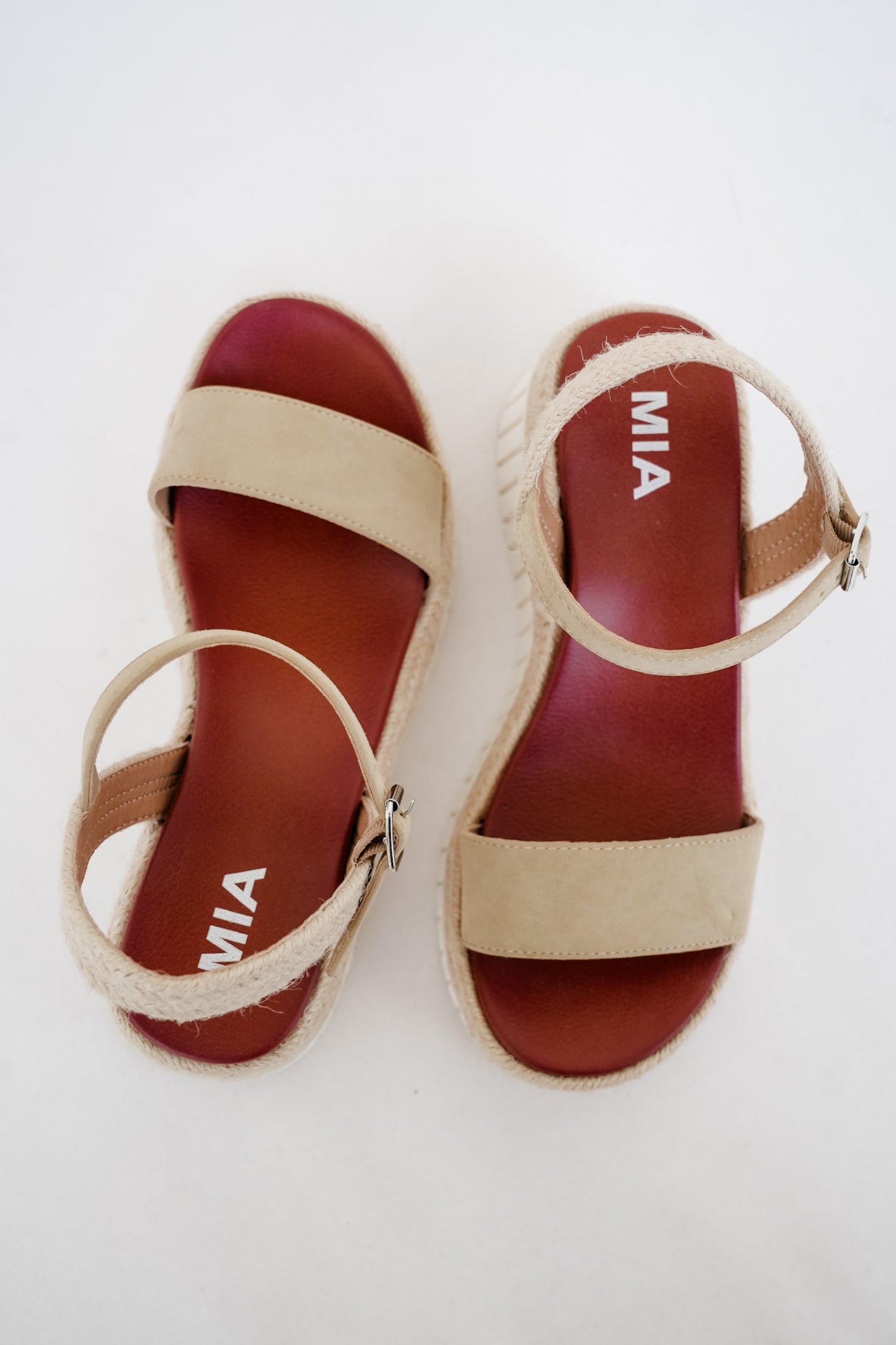 MIA Espadrille Platform Wedge Sandal with Adjustable Ankle Strap