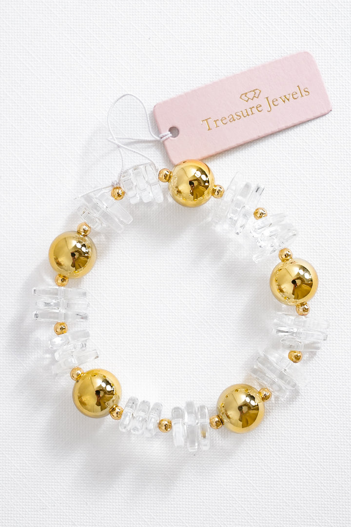 Treasure Jewels Clearly Understated Beaded Bracelet