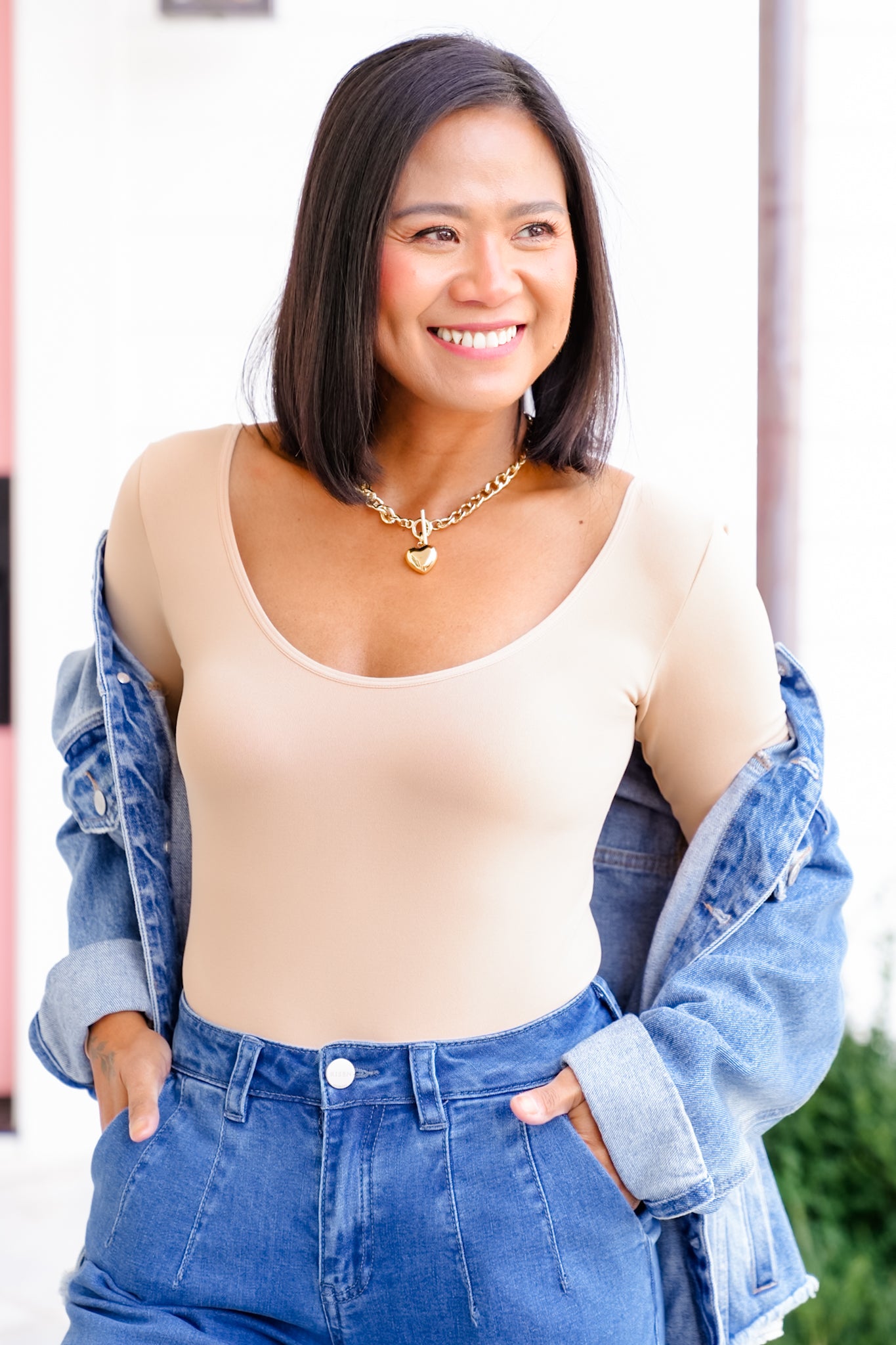 Door Buster! Plus/Reg Long Sleeve U/V Neck Bodysuit