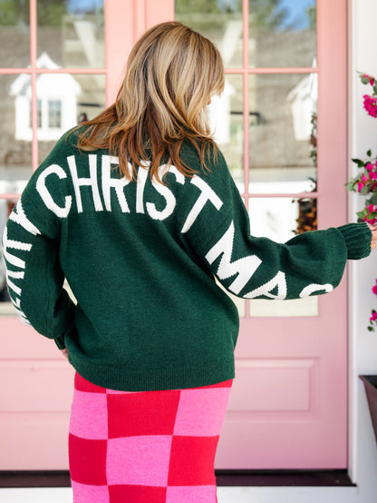 "Ho Ho Ho" Long Sleeve Christmas Sweater - Freckled Poppy